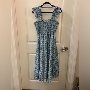 Hill House Home blue and white nap dress XL